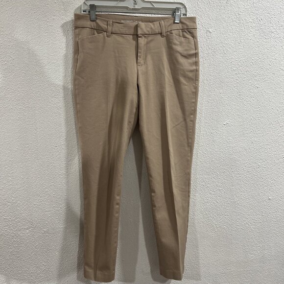 Old Navy Pixie Pants Casual Chino Mid-Rise Women's Size 8 Stretch Beige - Picture 2 of 10